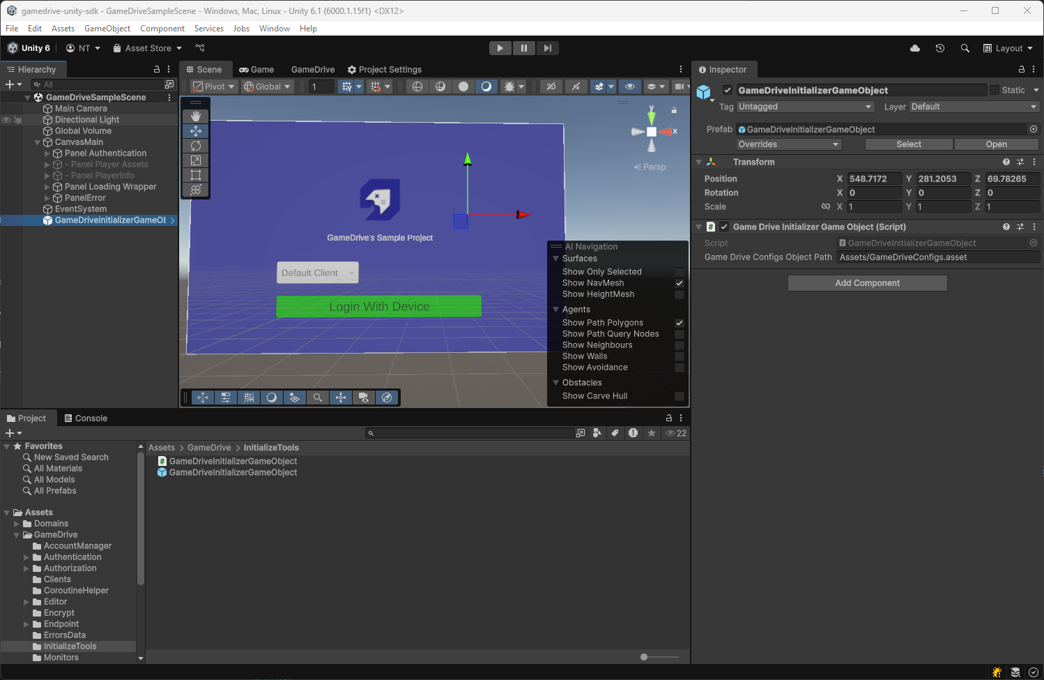 GameDriveInitializerGameObject