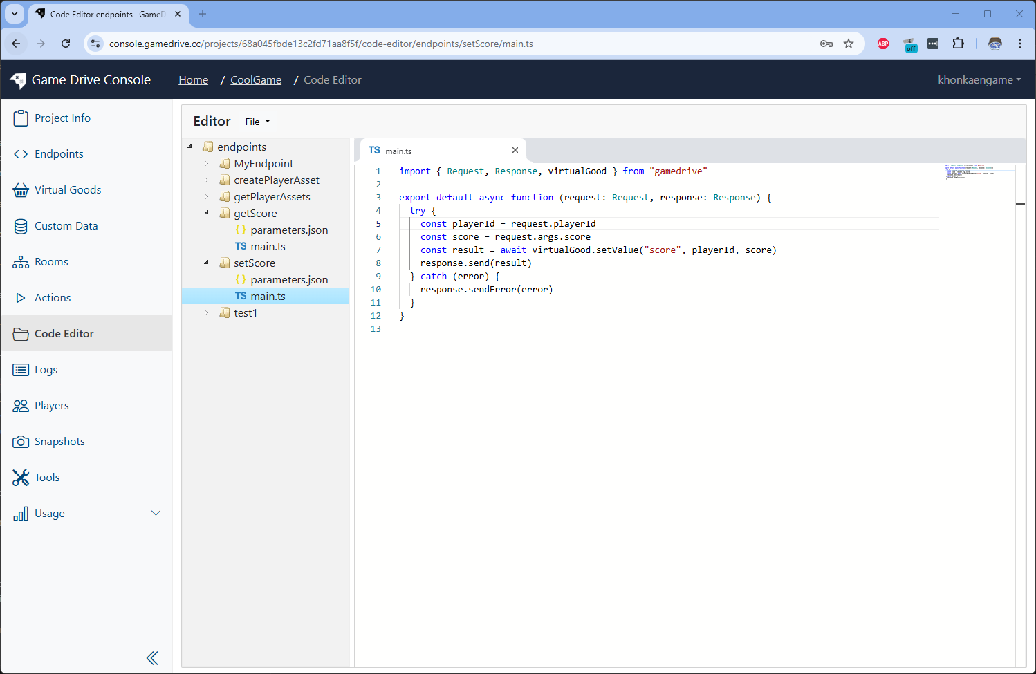 Update get score endpoint code